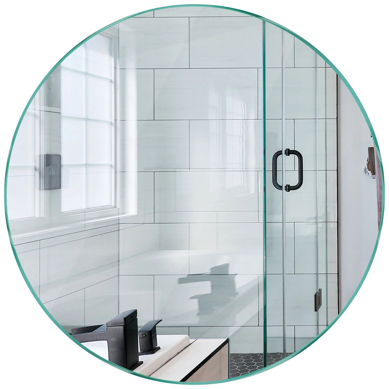 Oglinda simpla lipire prin adeziv Rotunda, Reyze